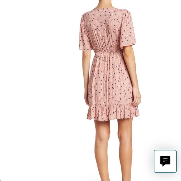 NWOT Lush Nordstrom Flutter Sleeve Flounce Mini Dress - Picture 4 of 7